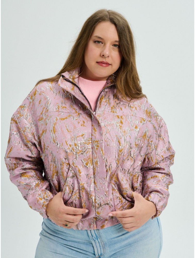 PROJECT SOMA Browallia Jacket Ροζ Μπροκάρ Τζάκετ