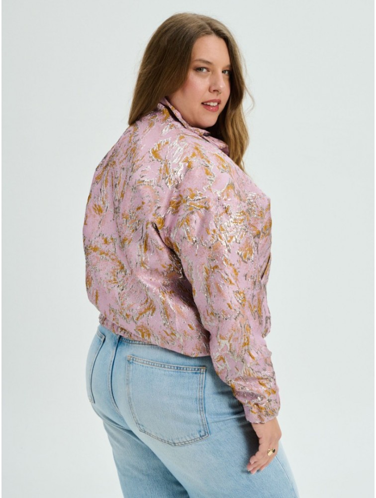 PROJECT SOMA Browallia Jacket Ροζ Μπροκάρ Τζάκετ