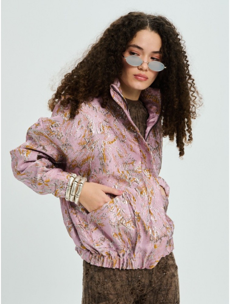 PROJECT SOMA Browallia Jacket Ροζ Μπροκάρ Τζάκετ