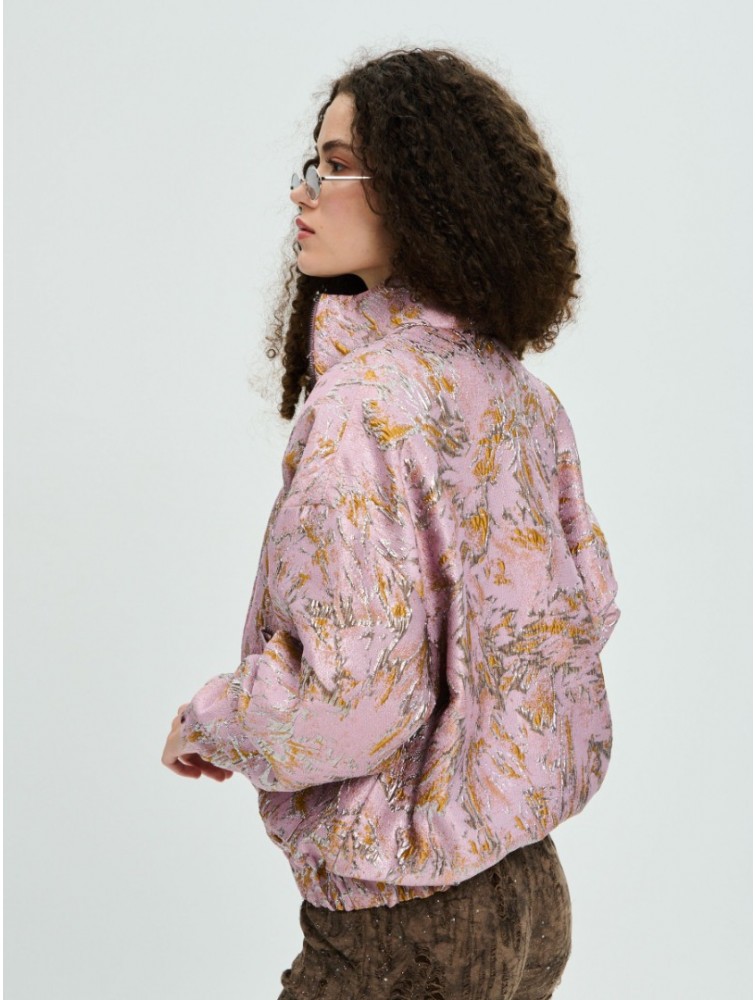 PROJECT SOMA Browallia Jacket Ροζ Μπροκάρ Τζάκετ