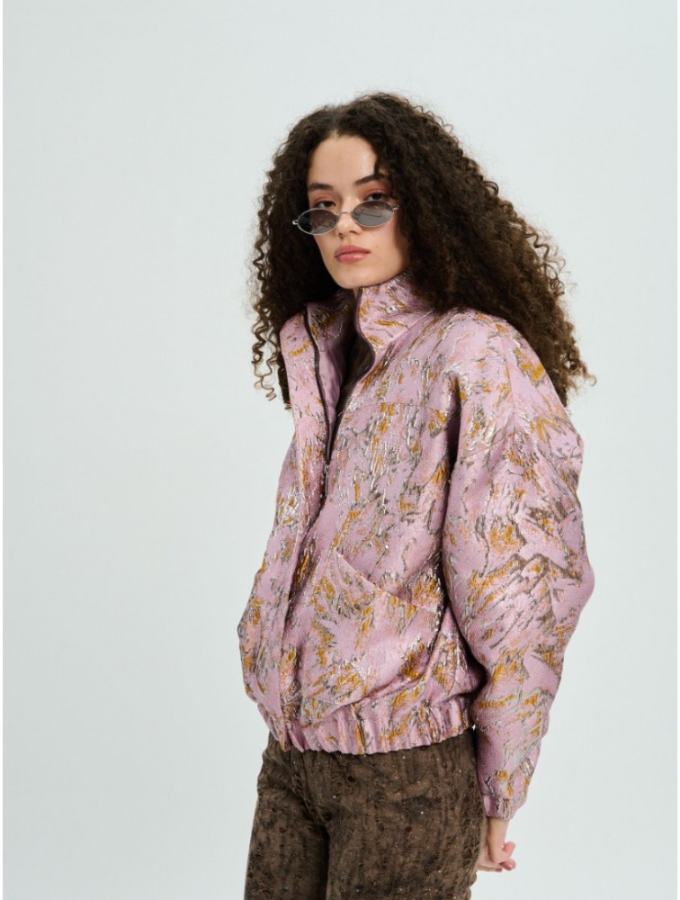 PROJECT SOMA Browallia Jacket Ροζ Μπροκάρ Τζάκετ