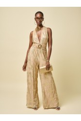 PROJECT SOMA Celandine Overall Gold Jumpsuit with Belt