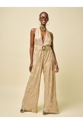 PROJECT SOMA Celandine Overall Gold Jumpsuit with Belt