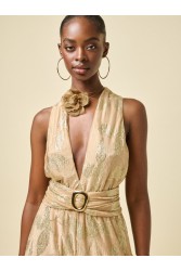 PROJECT SOMA Celandine Overall Gold Jumpsuit with Belt