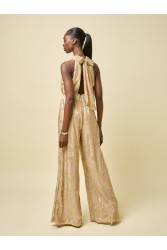 PROJECT SOMA Celandine Overall Gold Jumpsuit with Belt