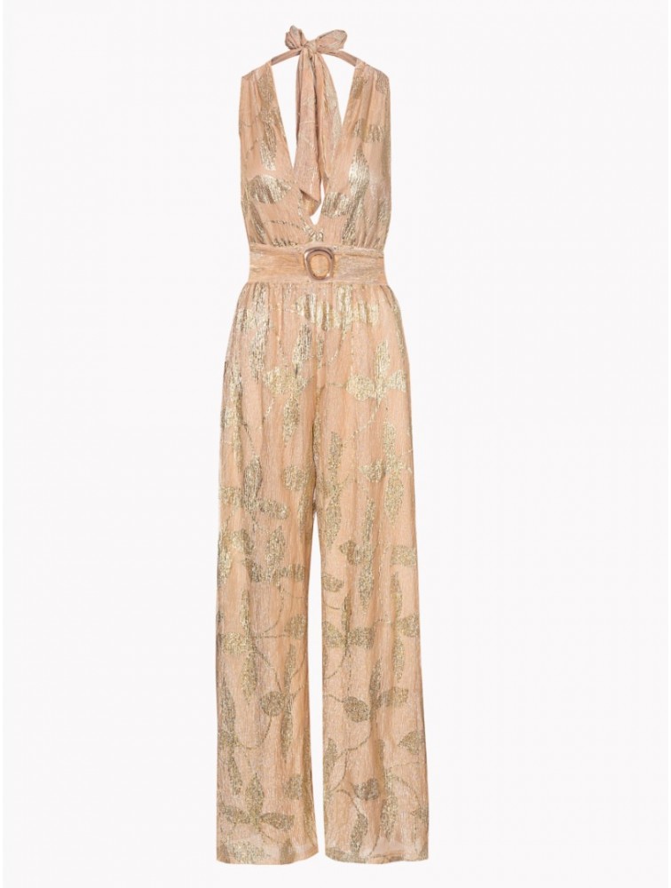 PROJECT SOMA Celandine Overall Gold Jumpsuit with Belt