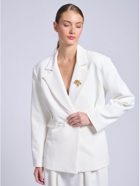 PROJECT SOMA Cevennes Off White Blazer Εκρού Μπλέιζερ