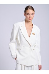 PROJECT SOMA Cevennes Off White Blazer Εκρού Μπλέιζερ