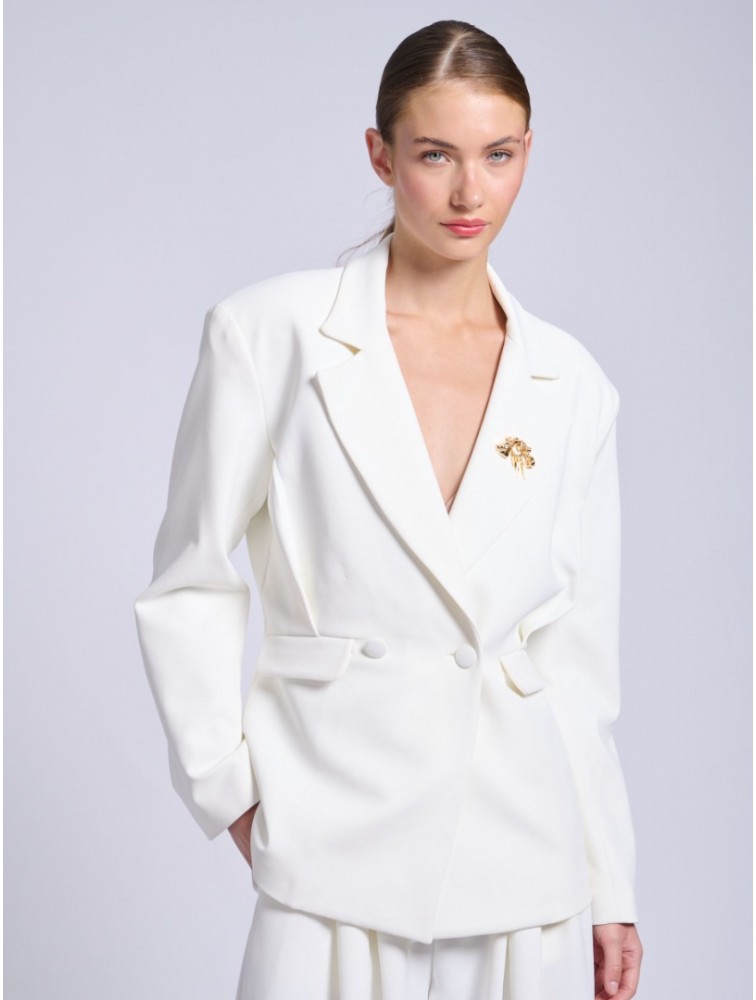 PROJECT SOMA Cevennes Off White Blazer Εκρού Μπλέιζερ