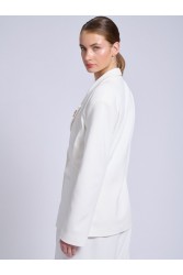 PROJECT SOMA Cevennes Off White Blazer Εκρού Μπλέιζερ