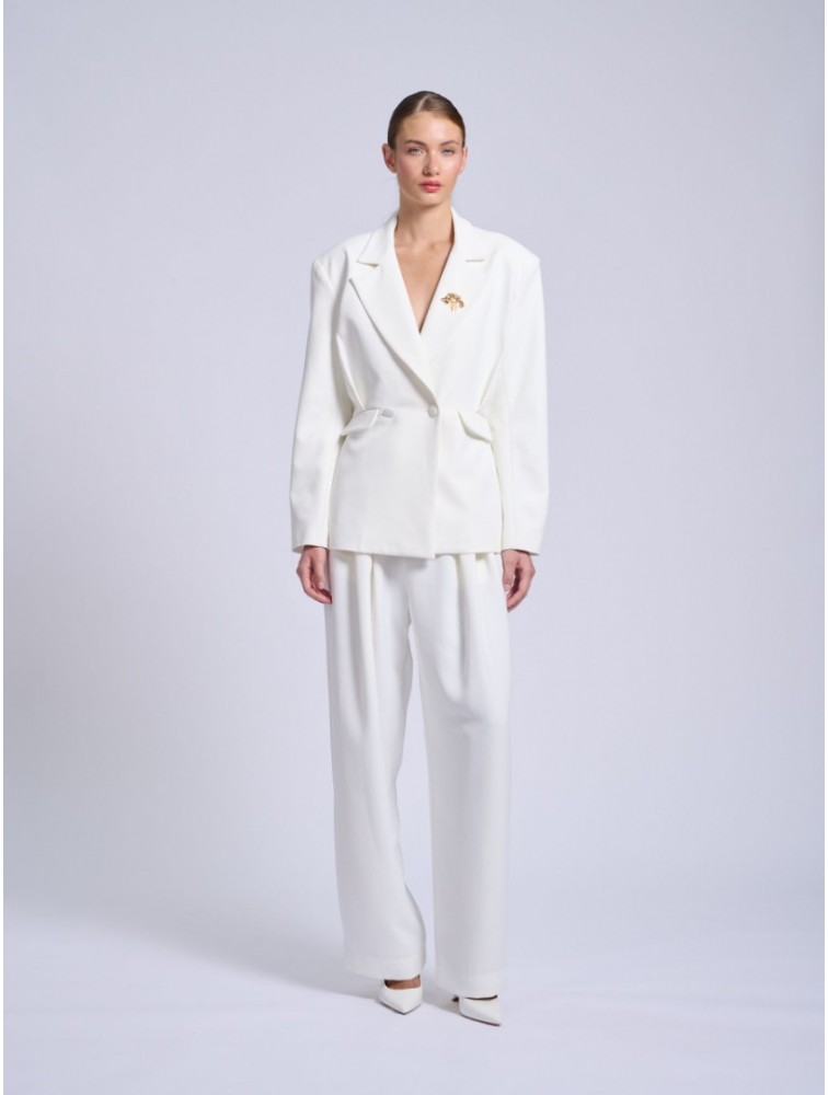 PROJECT SOMA Cevennes Off White Blazer Εκρού Μπλέιζερ