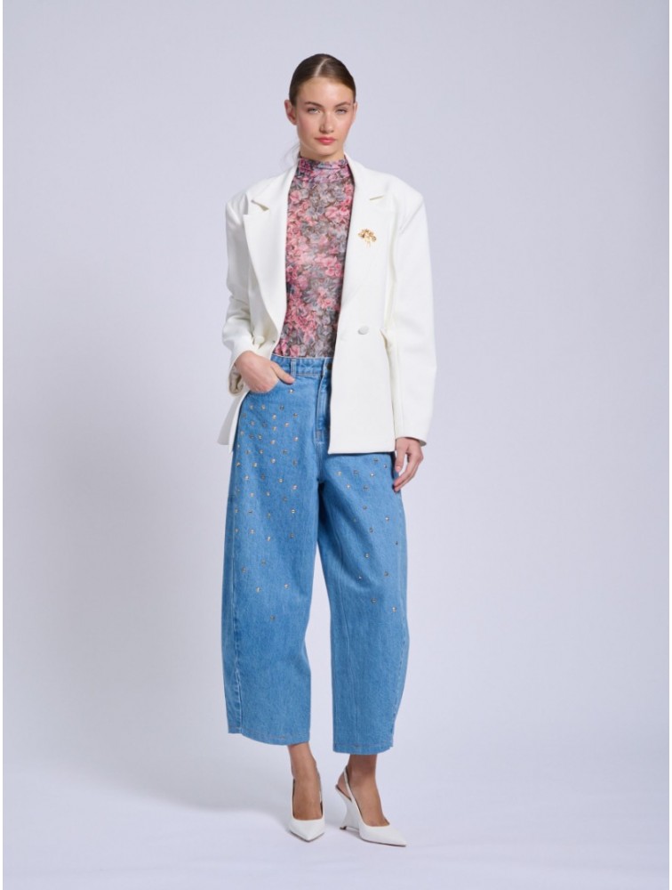 PROJECT SOMA Cevennes Off White Blazer Εκρού Μπλέιζερ