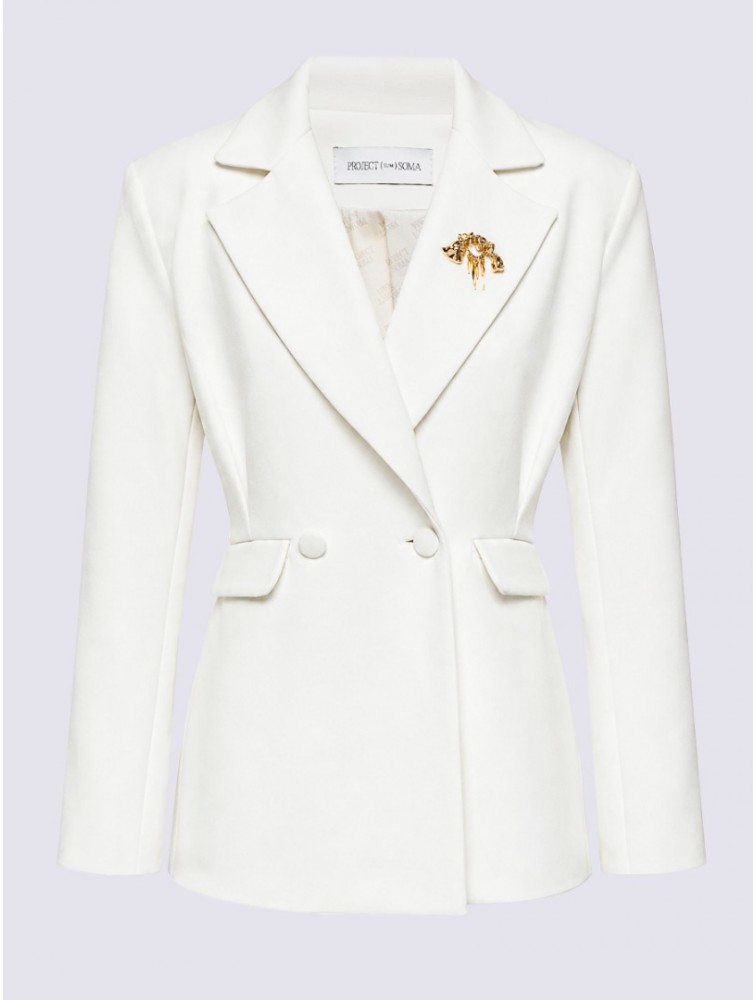 PROJECT SOMA Cevennes Off White Blazer Εκρού Μπλέιζερ
