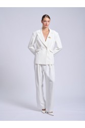 PROJECT SOMA Cevennes Off White Pants Εκρού Παντελόνι