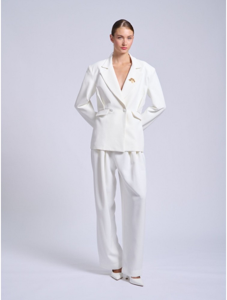 PROJECT SOMA Cevennes Off White Pants Εκρού Παντελόνι