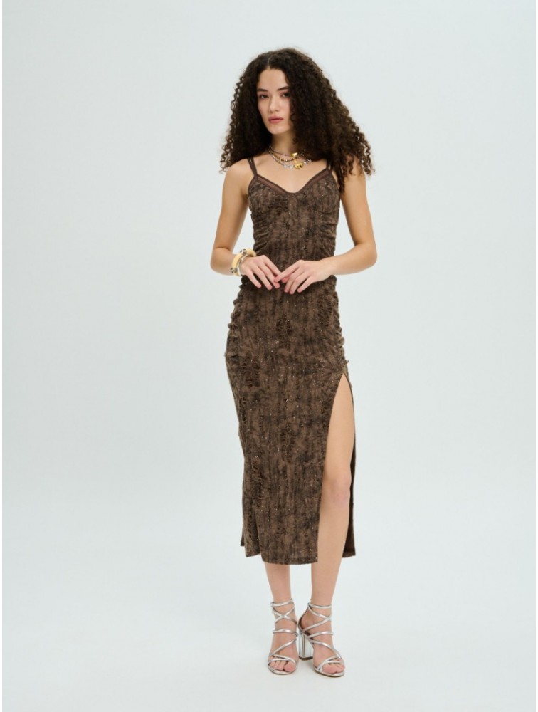 PROJECT SOMA Daffodil Dress Καφέ Φόρεμα