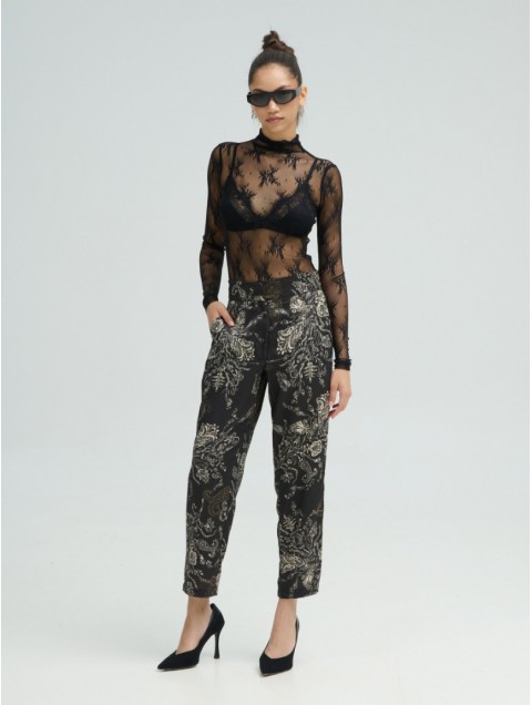 PROJECT SOMA Dijon Pants Εμπριμέ Σατέν Παντελόνι