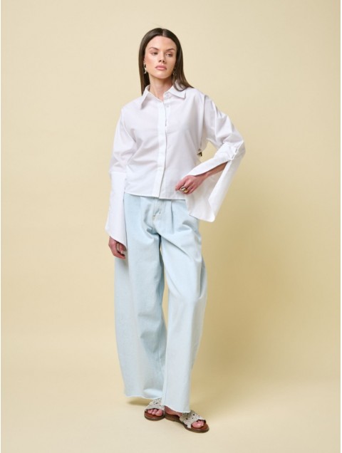 PROJECT SOMA Dittany Shirt White Cotton Shirt with Ties