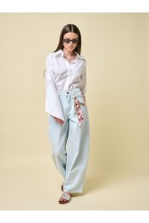 PROJECT SOMA Dittany Shirt White Cotton Shirt with Ties