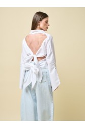 PROJECT SOMA Dittany Shirt White Cotton Shirt with Ties