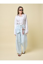 PROJECT SOMA Dittany Shirt White Cotton Shirt with Ties