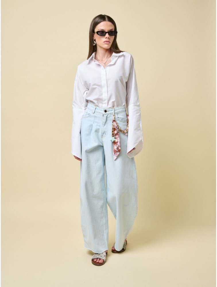 PROJECT SOMA Dittany Shirt White Cotton Shirt with Ties