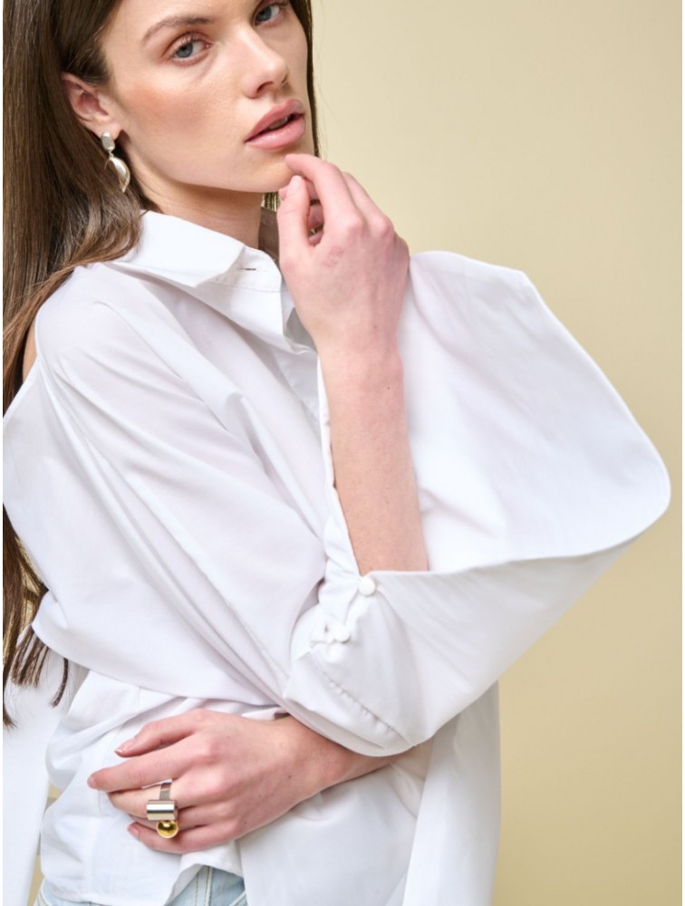 PROJECT SOMA Dittany Shirt White Cotton Shirt with Ties