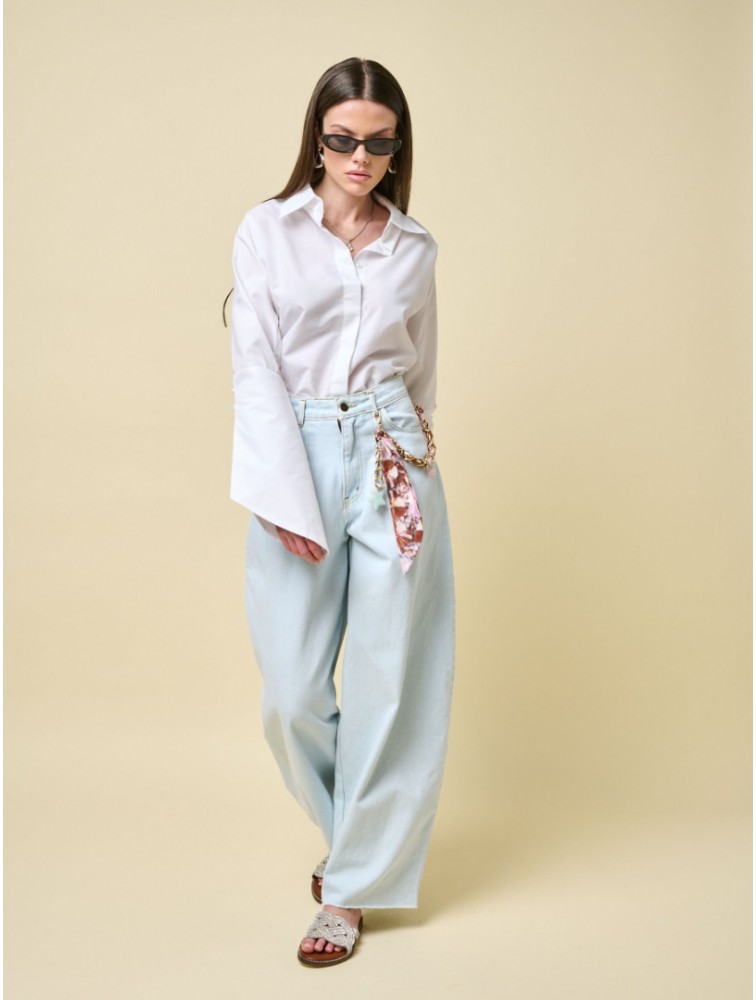 PROJECT SOMA Dittany Shirt White Cotton Shirt with Ties