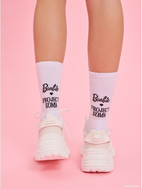 PROJECT SOMA Dreamer Black Socks Λευκές Κάλτσες με Μαύρο Λογότυπο