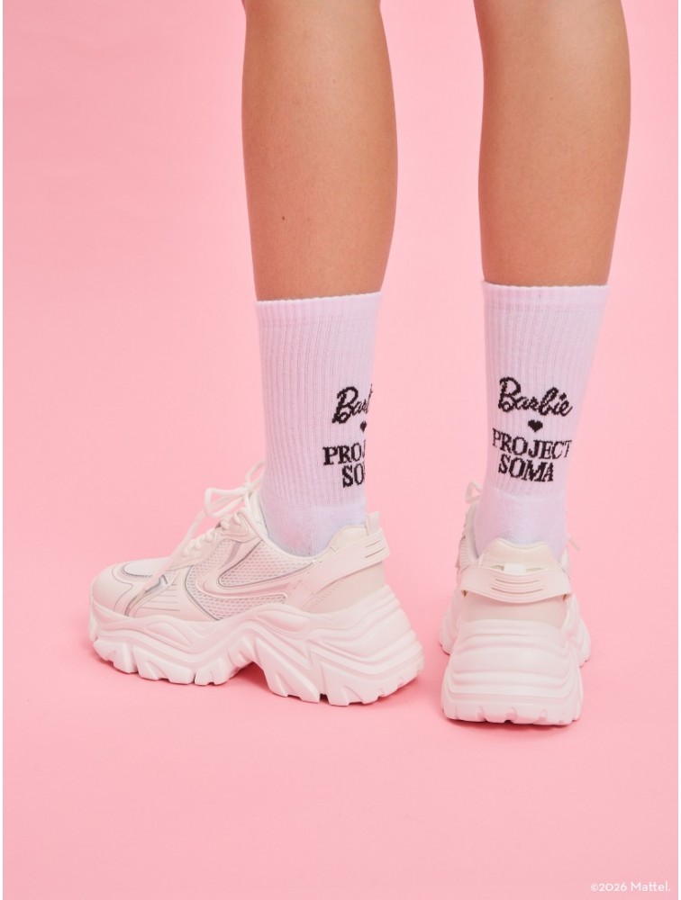 PROJECT SOMA Dreamer Black Socks Λευκές Κάλτσες με Μαύρο Λογότυπο