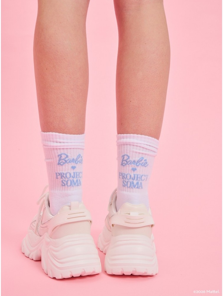 PROJECT SOMA Dreamer Ciel Socks Λευκές Κάλτσες με Γαλάζιο Λογότυπο