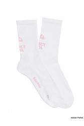 PROJECT SOMA Dreamer Pink Socks Λευκές Κάλτσες με Ροζ Λογότυπο