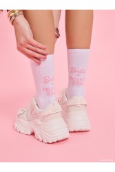 PROJECT SOMA Dreamer Pink Socks Λευκές Κάλτσες με Ροζ Λογότυπο