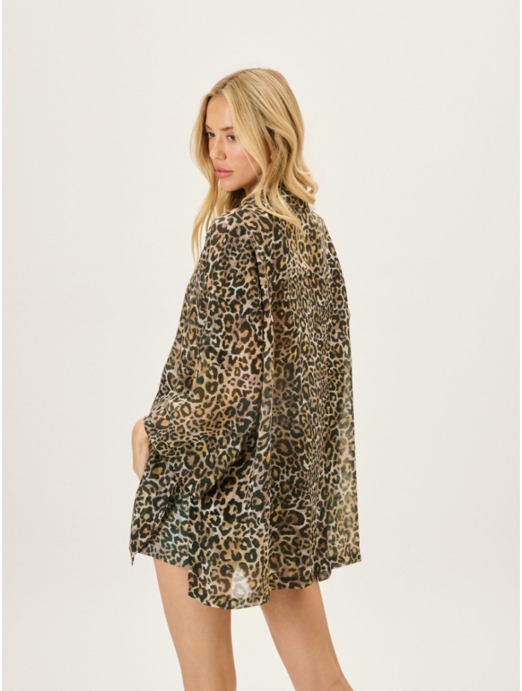 PROJECT SOMA Earwyn Leopard Shirt