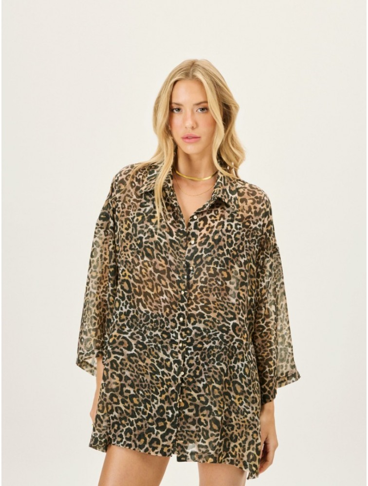 PROJECT SOMA Earwyn Leopard Shirt