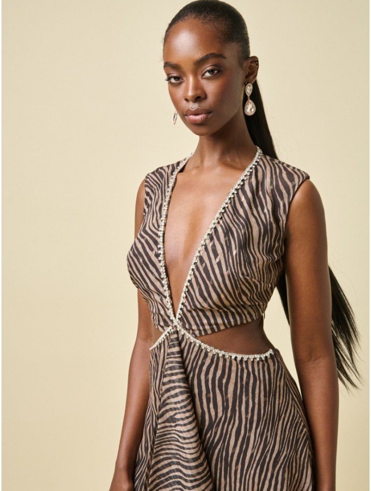 PROJECT SOMA Foxglove Dress Μάξι Φόρεμα με Κοψίματα