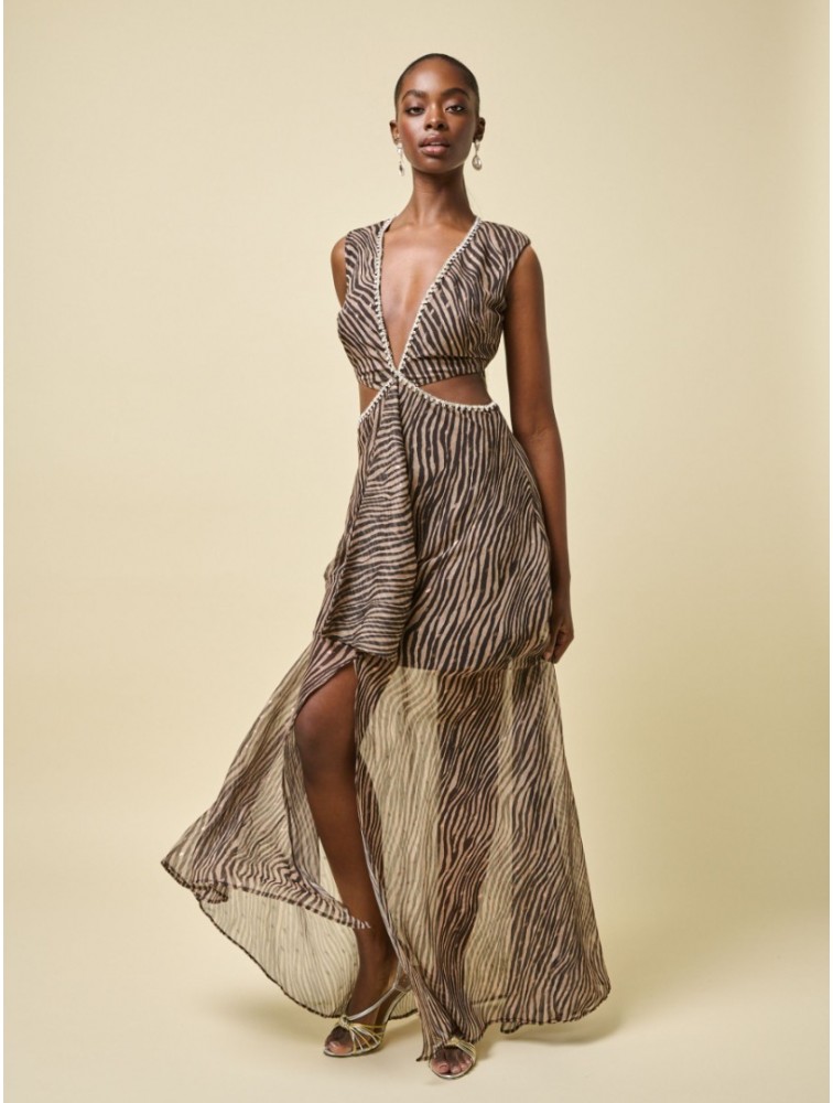 PROJECT SOMA Foxglove Dress Μάξι Φόρεμα με Κοψίματα