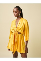 PROJECT SOMA Heliotrope Overall Yellow Overall Shorts