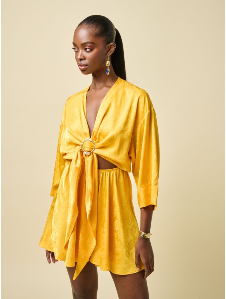 PROJECT SOMA Heliotrope Overall Yellow Overall Shorts
