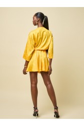 PROJECT SOMA Heliotrope Overall Yellow Overall Shorts