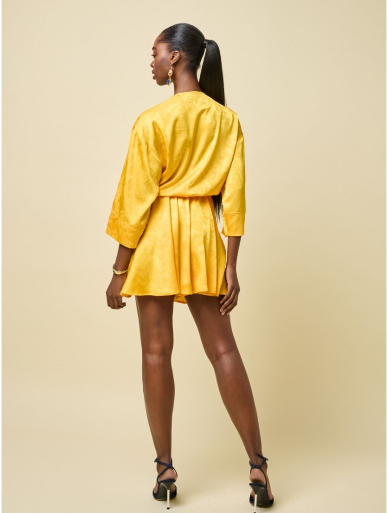 PROJECT SOMA Heliotrope Overall Yellow Overall Shorts