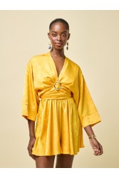 PROJECT SOMA Heliotrope Overall Yellow Overall Shorts