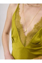PROJECT SOMA Leila Lime Dress Λάιμ Φόρεμα