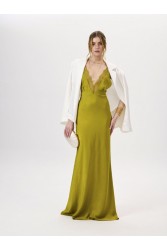 PROJECT SOMA Leila Lime Dress Λάιμ Φόρεμα
