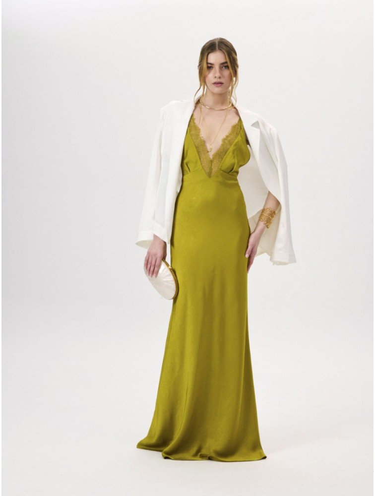 PROJECT SOMA Leila Lime Dress Λάιμ Φόρεμα