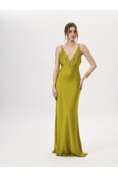 PROJECT SOMA Leila Lime Dress Λάιμ Φόρεμα