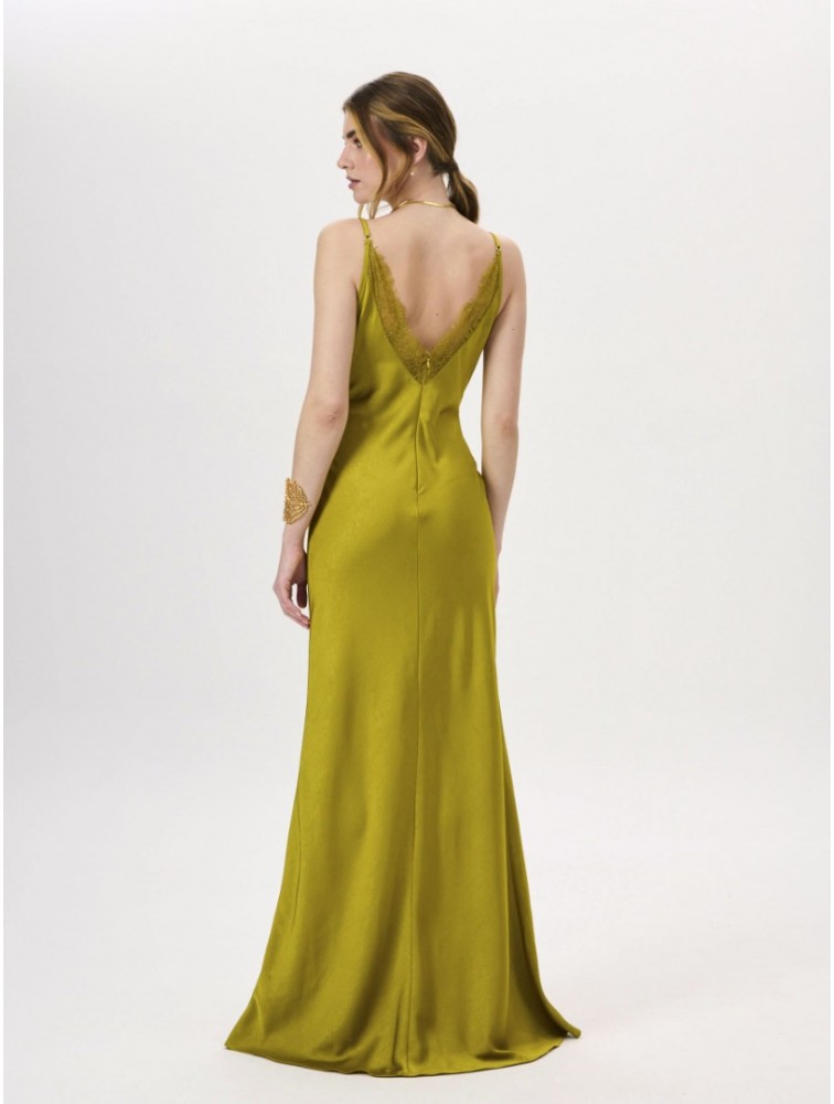 PROJECT SOMA Leila Lime Dress Λάιμ Φόρεμα