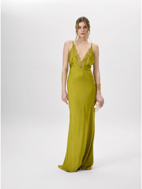 PROJECT SOMA Leila Lime Dress Λάιμ Φόρεμα 