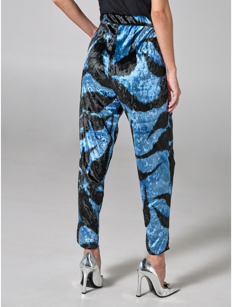 PROJECT SOMA Lirio Pants Blue Velvet Βελούδινη Μπλε Πσντελόνα