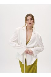 PROJECT SOMA Mazu Kimono Blazer White Λευκό Κιμονό Μπλέιζερ